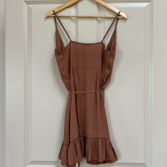 Free People Satin Wrap Mini Dress - Picture 5 of 8
